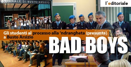 Gli studenti al processo alla 'ndrangheta (presunta) a Busto Arsizio